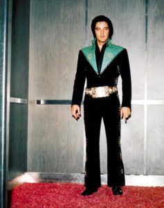 Taking the elevator and in the hallway near his dressing room in Las Vegas August 1971 1
