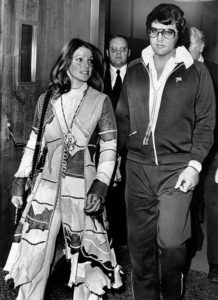Elvis and Priscilla Presley shown as they leave Santa Monica, Calif., Superior Court Oct. 9, 1973.